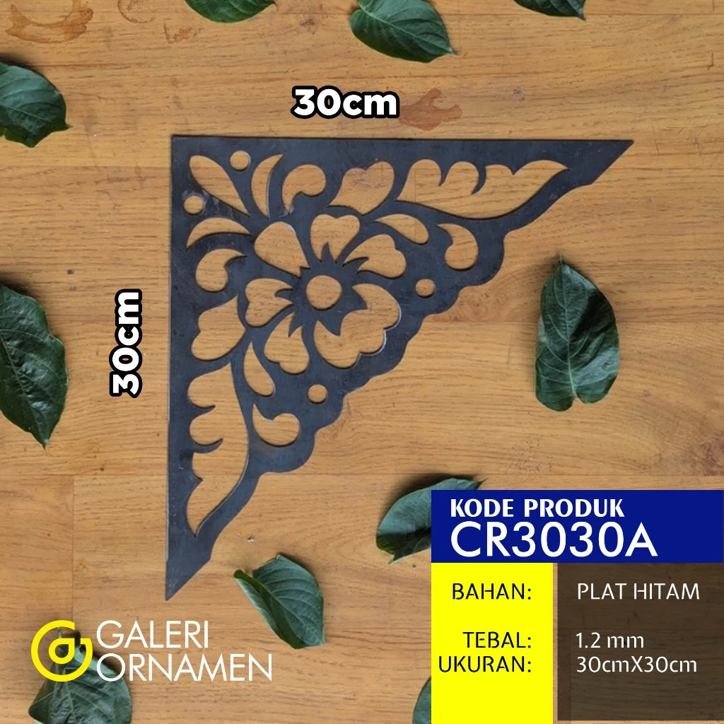 Ornamen Sudut Corner Pojok Besi cocok untuk Sudut Kanopi